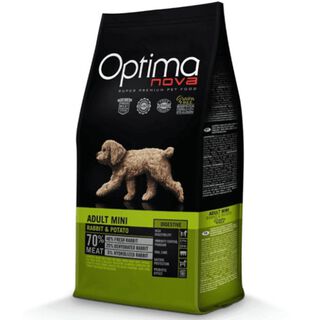 Optima Nova Adult Mini Digestive Coelho ração para cães